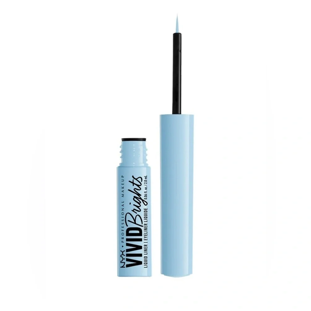 (2)-NYX PROFESSIONAL MAKEUP Vivid Brights Liquid Eyeliner Liner - 06 BLUE THANG